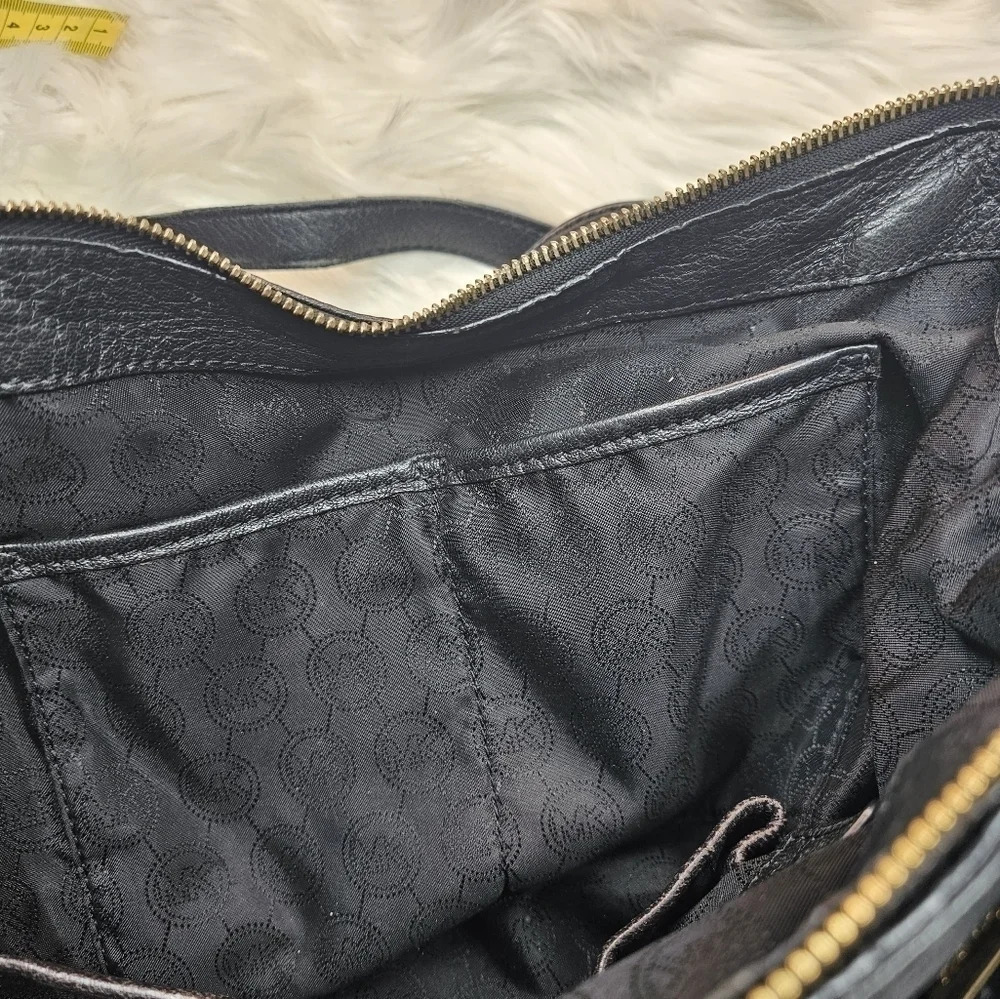 MICHAEL Kors Luggage Deneuve Satchel Leather Purse Black - Picture 14 of 16